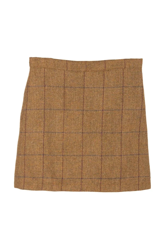 Rydale Tweed Skirt Wool Short Checked Country Work Mini Skirt UK Made 7 Colours (UK, Numeric, 12, Regular, Regular, Beige Tweed)