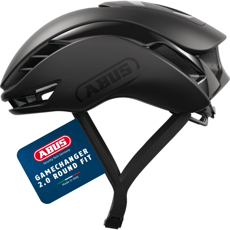 ABUS GameChanger 2.0 RF road bike helmet – high-performance bike helmet with optimised aerodynamics, ventilation and fit for round head shapes – for women and men – size M/L, black