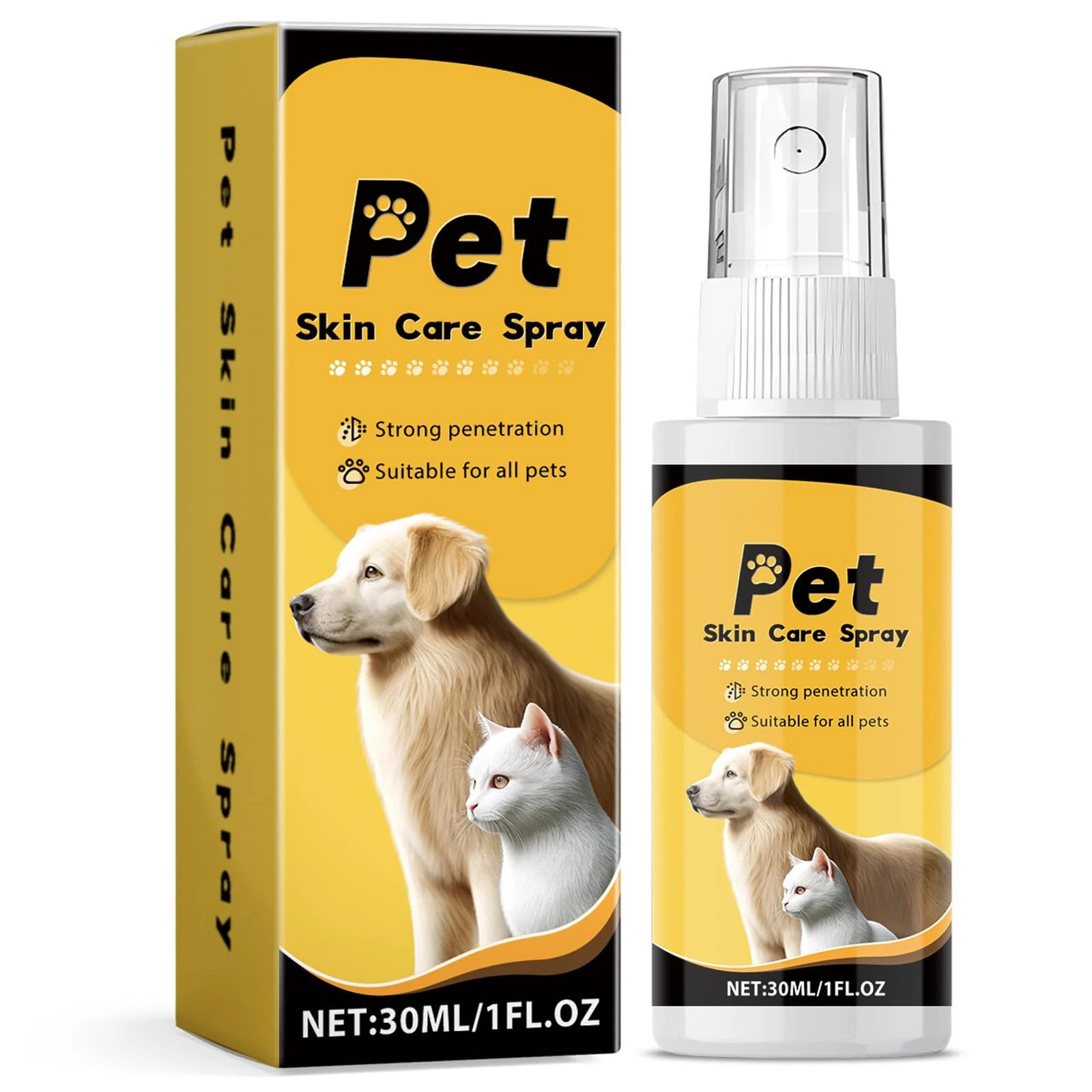 Zoomie Dog Spray, Pet Skin Soothing & Treatment Spray, Dog Itchy Skin Relief, Cat & Dog Hot Spot Treatment Spray for Anti Itch, Dry Flaky Skin Repair, Allergy Relief, Natural Gentle Formula, 30ml