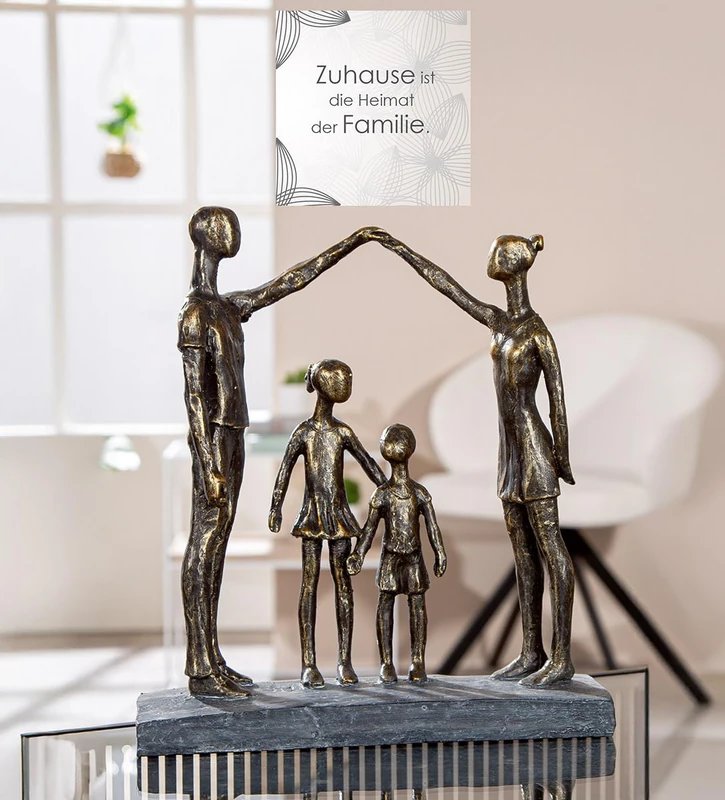 Casablanca Sculpture Protective Hands, Resin, Bronze, Antique Finish, 30 x 26 x 9 cm