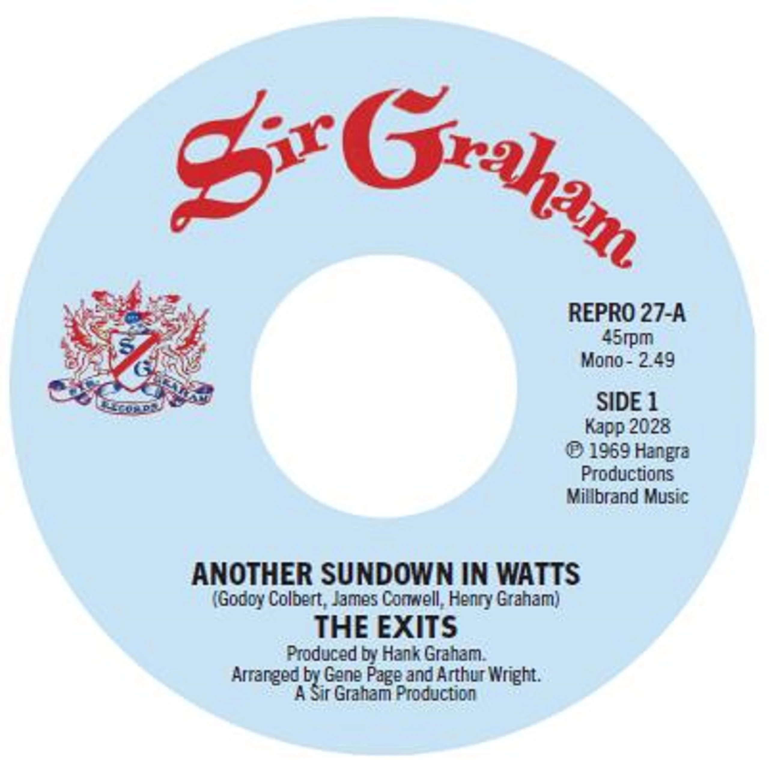 The Exits - Another Sundown In Watts / I Don't Want To Hear It [7" VINYL]