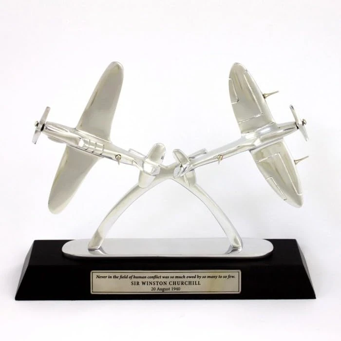 Nauticalia Aluminium Battle of Britain Spitfire & Hurricane Tribute, 30x24cm