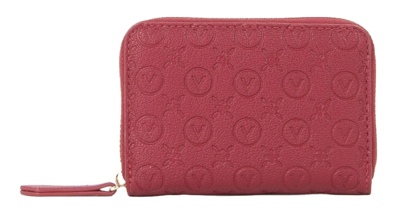 Valentino Purse Samba Re Zip Around Wallet Rosso Scuro Burgundy