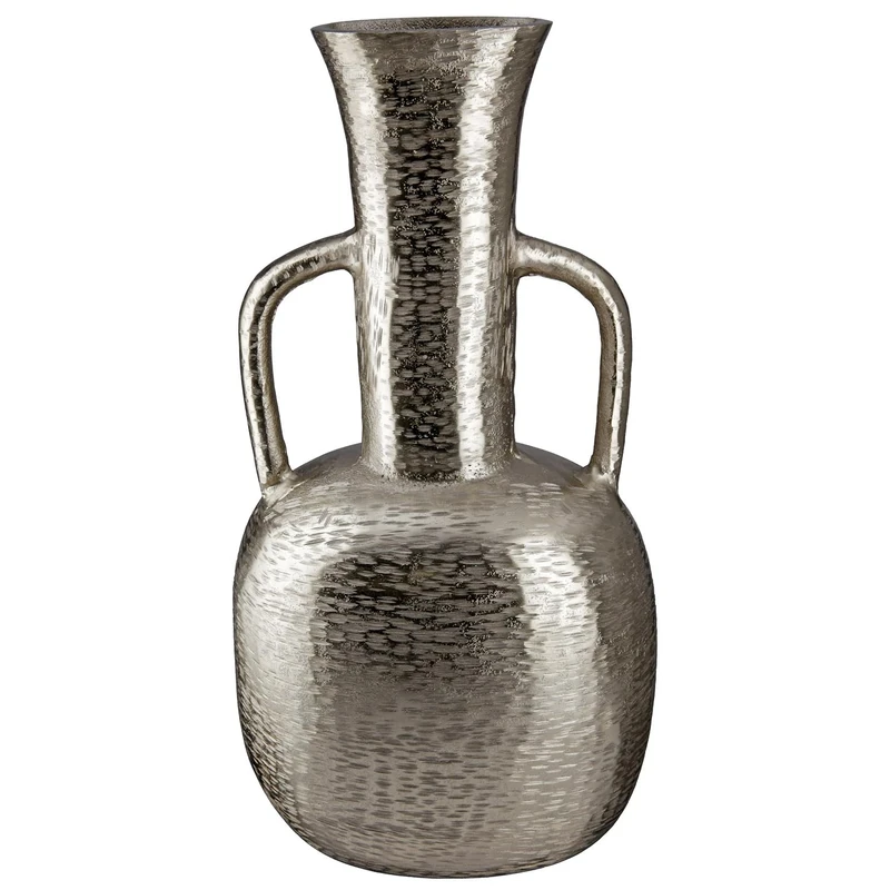 GILDE Lola Aluminium Vase - Gold - Waterproof - Coarse Surface - Height 46 cm x Diameter 24 cm
