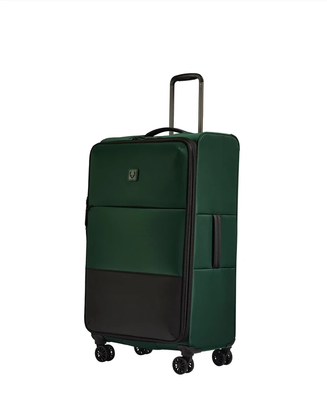 ANTLER - Soft Stripe 2.0 Large Suitcase - Durable, Lightweight & Expandable, 4 Spinner Wheels - Adjustable Handle, TSA Lock, 81cm - Antler Green