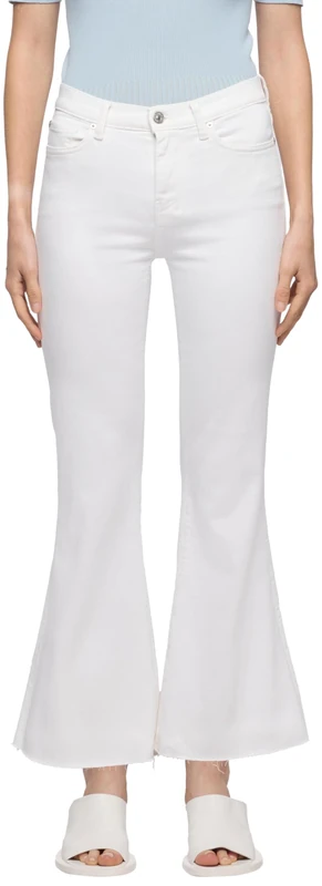 7 For All Mankind Womens Cropped Dojo Soleil Pants, Weiß, 27W UK
