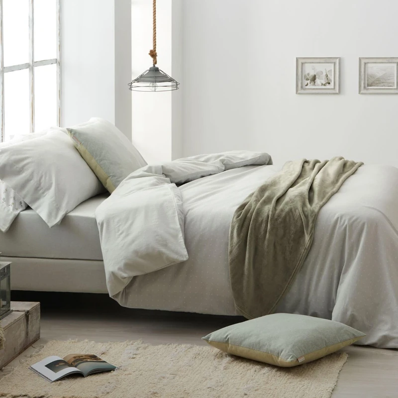 Burrito Blanco | Flannel Duvet Covers | Bed 150 to 160 cm (+Available Measurements) | Design 577 | Laurel Color (150-160x190/200 cm.)