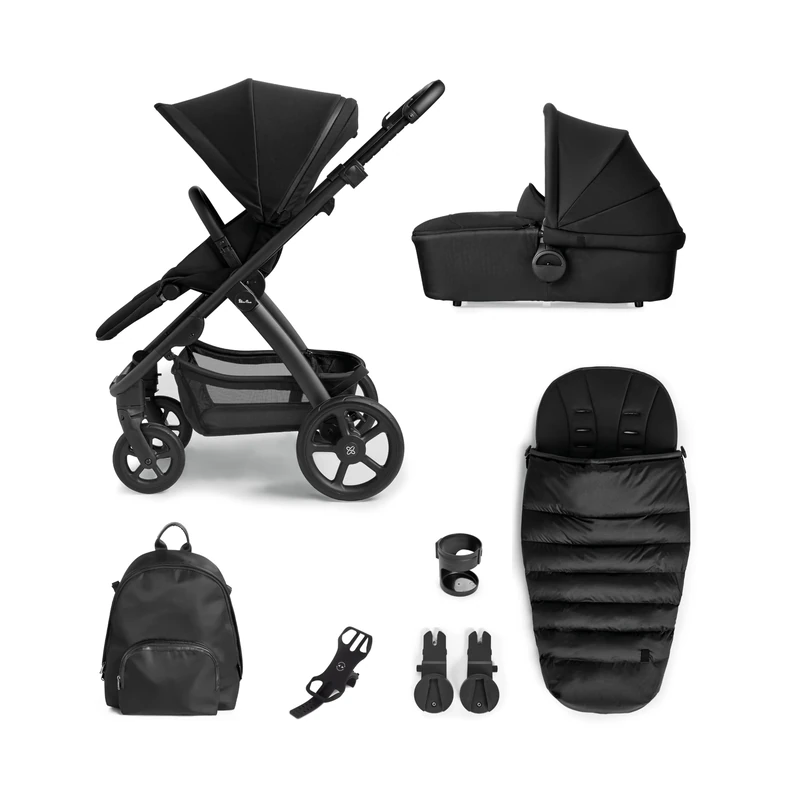 Silver Cross - Tide Pushchair & Accessory Pack - Durable Multi-Terrain Pram - Freestanding Fold & Multi-Height Handle Bar - Newborn to 4 Years - Space
