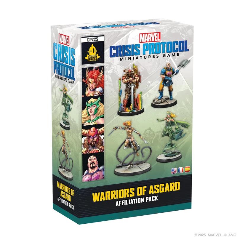 Asmodee , Marvel: Crisis Protocol Warriors of Asgard Affiliation Pack, Tabletop Miniatures Game, Ages 14 plus, 2 Players, 45 plus Minutes Playing Time