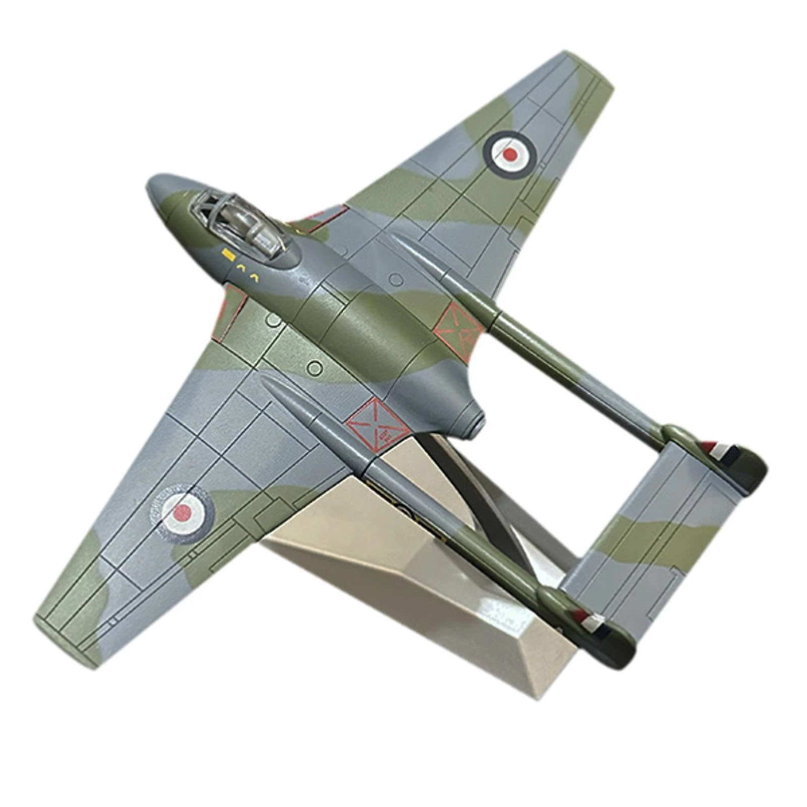 predolo 1/72 Fighter Jet Diecast Plane Model, De Havilland DH100 Collection Model, Diecast Aircraft Military Display Model Aircraft for Military Enthusiasts Display Collection or Giftn Gifts