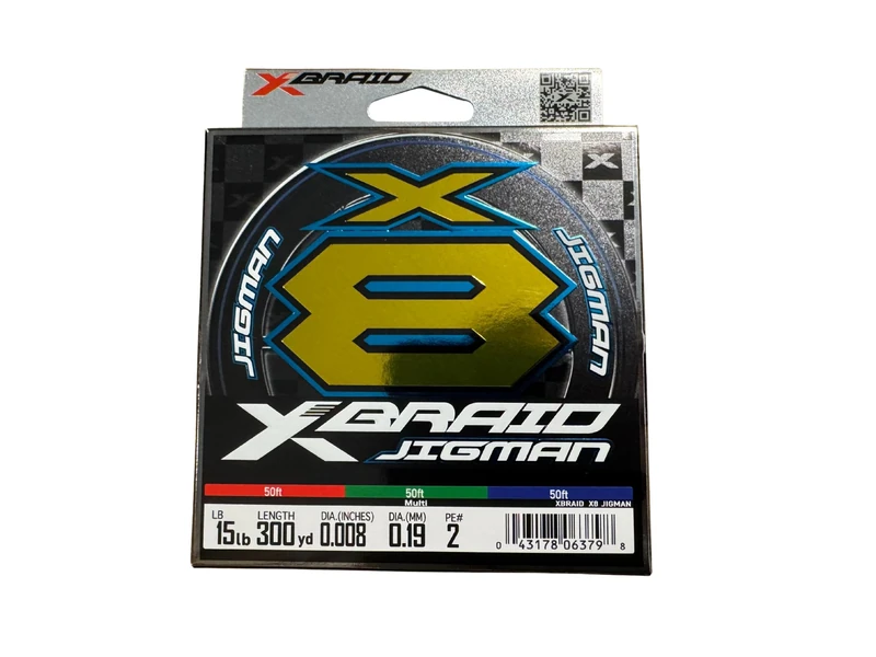 XBRAID X8 JIGMAN BRAID 30LB 3000Y MULTI PE#3-(BULK)