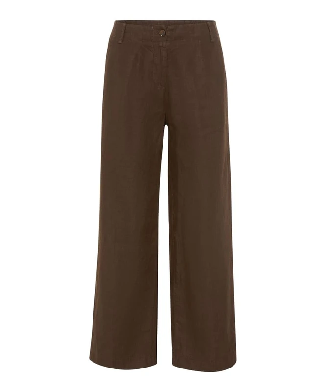 BRAX Women's Style.Maine S Pure Linen Quality Trousers, 26 Coffee, 27W x 32L