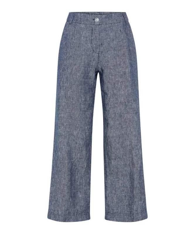 BRAX Women's Style.Maine S Pure Linen Quality Trouser, 20 Indigo Mood, 32W x 32L
