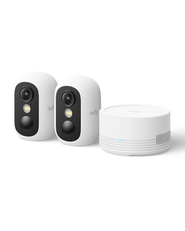 eufy Security eufyCam C35 2-Cam Kit, Wireless Security Camera Outdoor Indoor Magnetic Mount, Color Night Vision, Local Storage, No Monthly Fees, IP67, Face Recognition