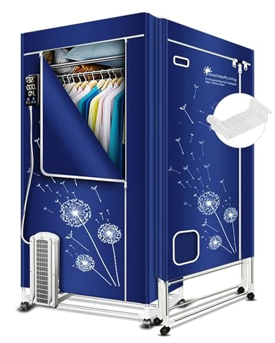 KASYDoFF Electric Clothes Dryer, 1600 Watts & 170 cm Electric Heated Clothes Airer (Anion), Three Layer Foldable Digital Clothes Dryer for Apartment or Home