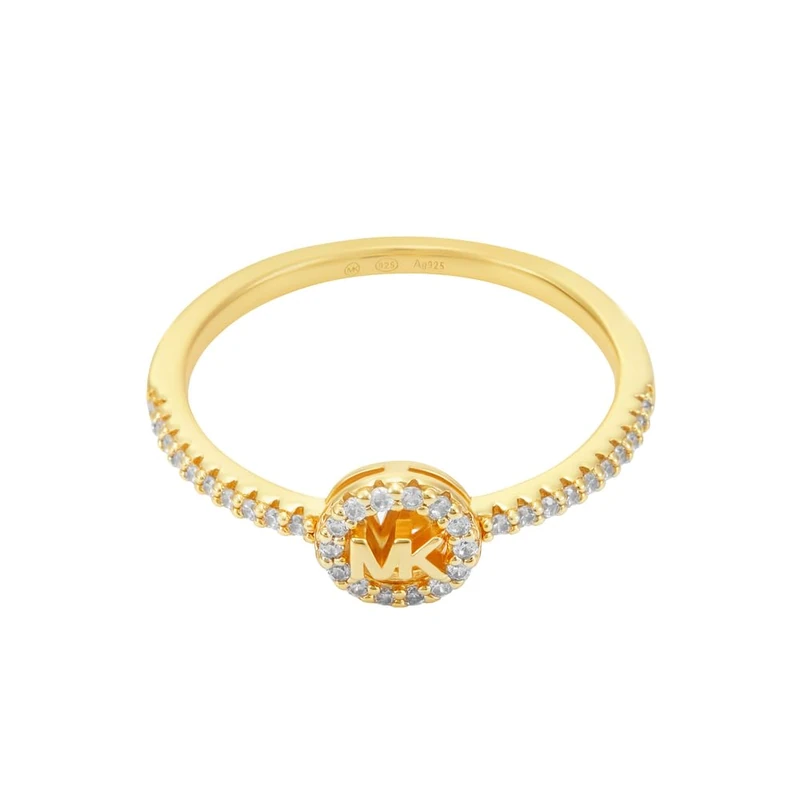 Michael Kors Premium Women's Gold-Tone Sterling Silver Ring, MKC18297106