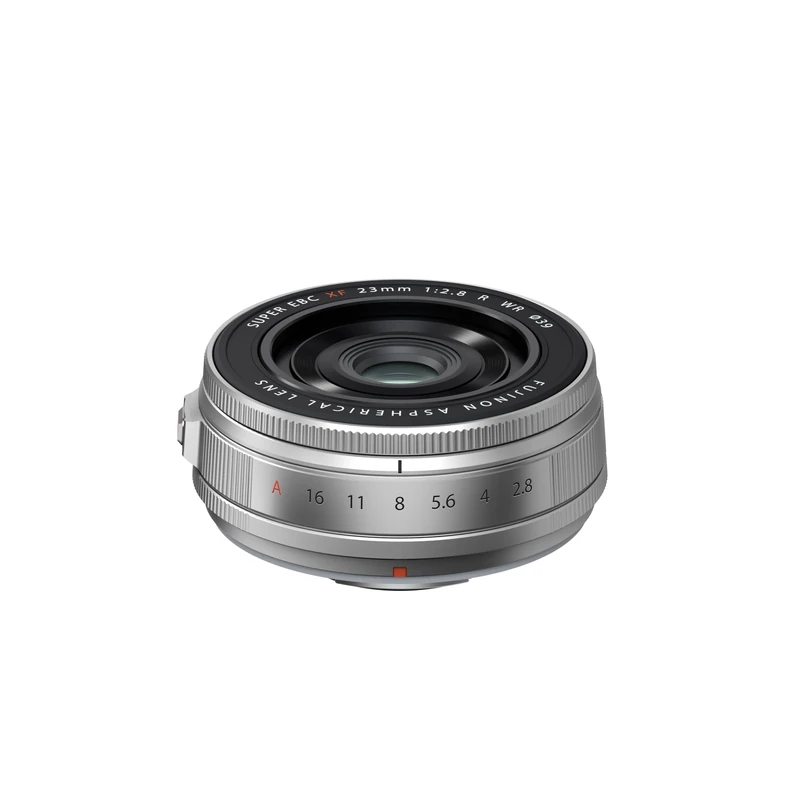 Fujifilm FUJINON XF23mmF2.8 R WR Silver, 23 mm f/2.8 Lens, Weather Resistant, X Mount Mount, Silver