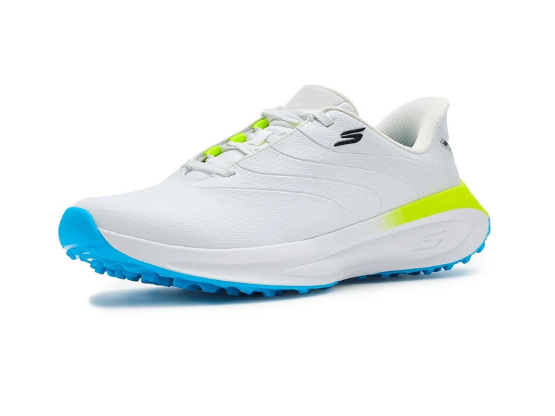 Skechers Mens Synthetic Upper Lace Up Golf Shoe, White Blue Yellow, 11 UK - Image 1