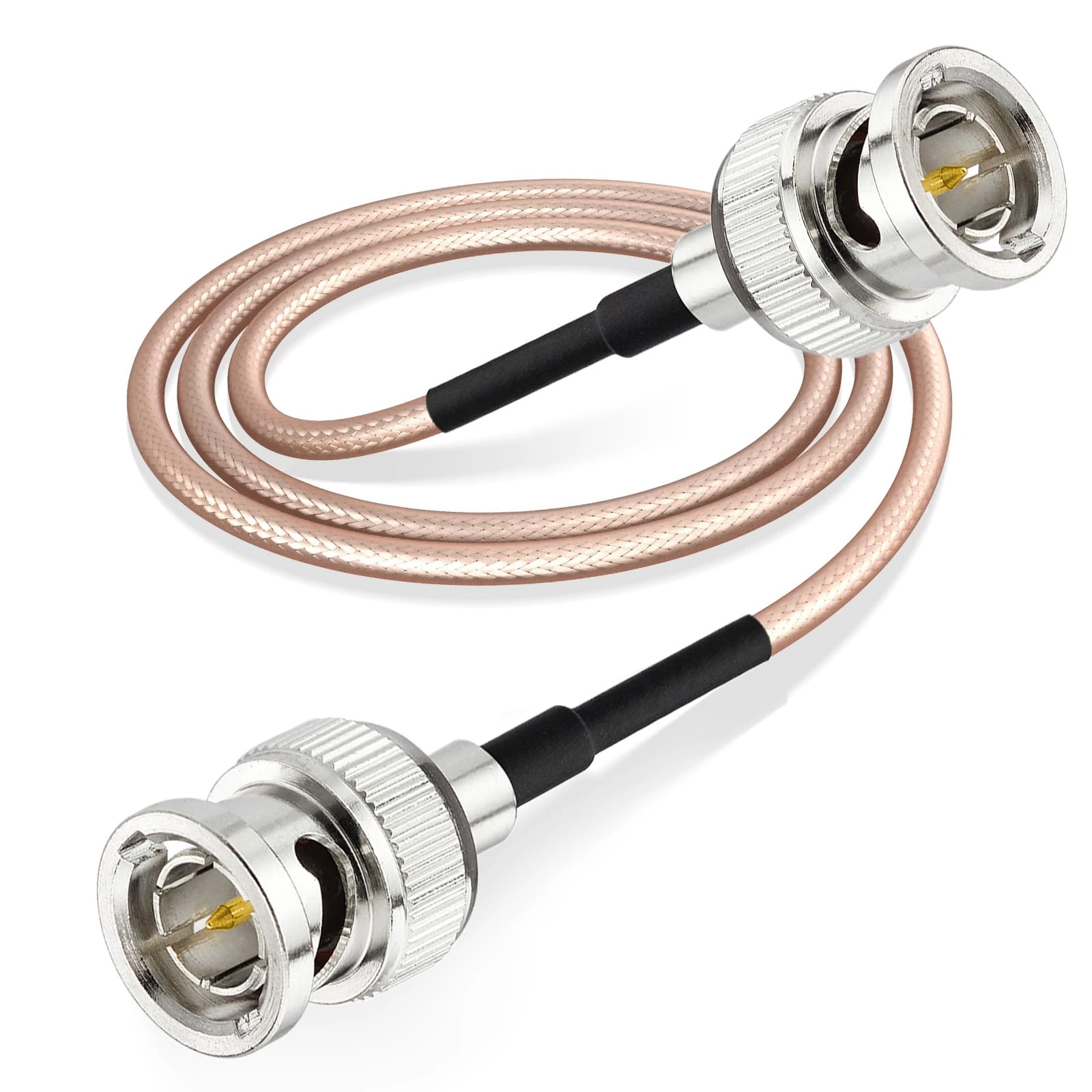 Superbat HD 3G SDI Cable 60cm 75ohm Thin BNC RG179D Male to Male Double-Shielded Cable for Professional Camcorder SDI Converter CCTV Monitor Security Camera Supports 3G-SDI/HD-SDI/4K/8K