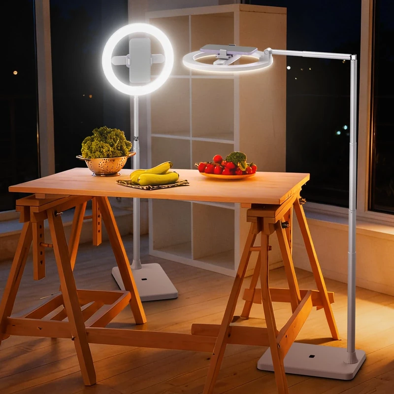 NEEWER ENTRY LEVEL VERSION 10" 7W LED Ring Light with Stand/Phone Holder Mount/3 Color Modes, 69" Telescopic Selfie Ringlight, Lighting for iPhone Streaming Makeup Lash Studio Video Recording, N18