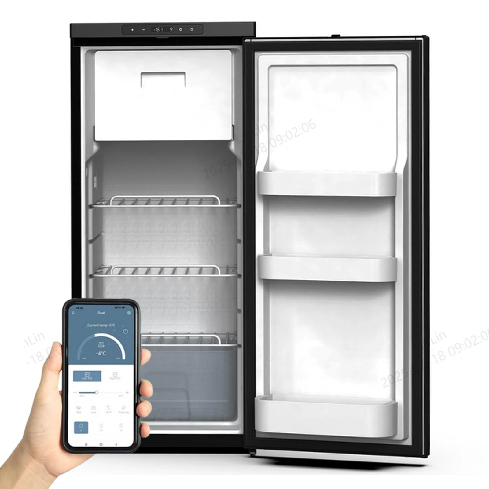 GEARFLOW D90 90L Camper Compressor Fridge Refrigerator Freezer, DC 12V /24V, Digital display,Camping Refrigerator App control for Truck Camper van RV Boat, -20℃ to 20℃ ，A+++ - E