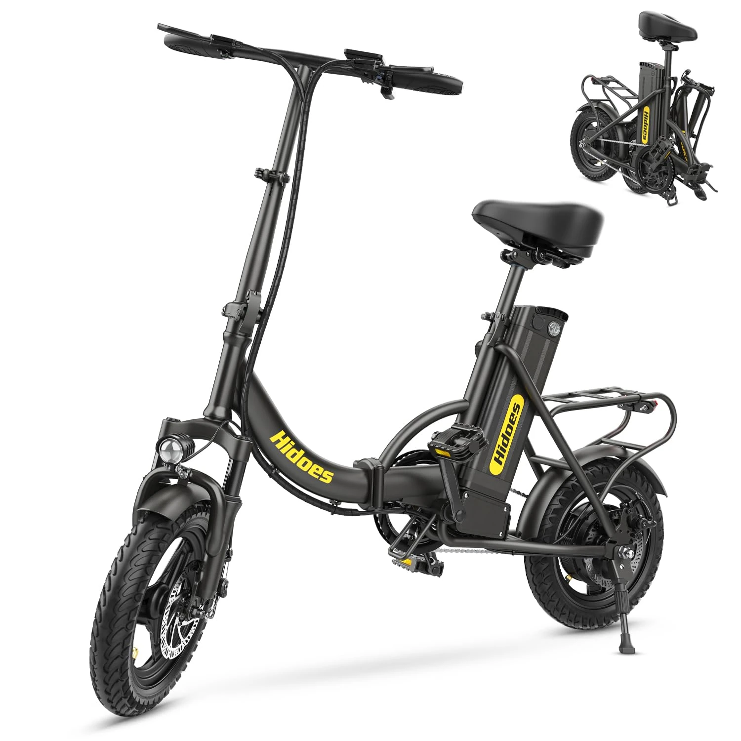 UKOOR C5 Electric Bicycle,250W High-power Motor, Max Speed of 25 Km/h,14”All-terrain Tyres,36V 10.4Ah Removable Battery,Pure Electric Range of 25 Km,Charging Time of 6-8 Hours,Foldable for Commuting.