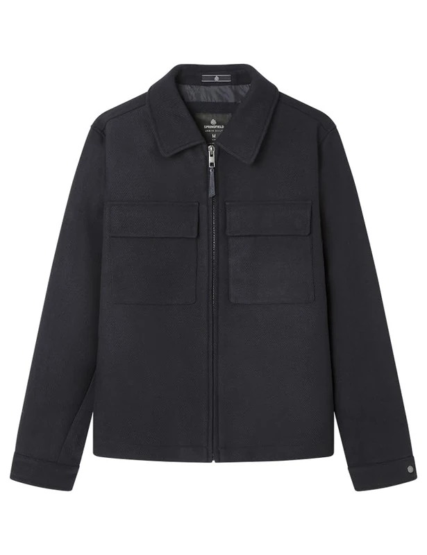 SPRINGFIELD Men's Wool Smart Jacket Sport, Azul, L