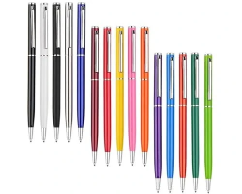 Personalised Office Metal Ball Point Pens | Promotional Pen With Your Text/Logo | Laser Engraved Ballpoint Pens (500)
