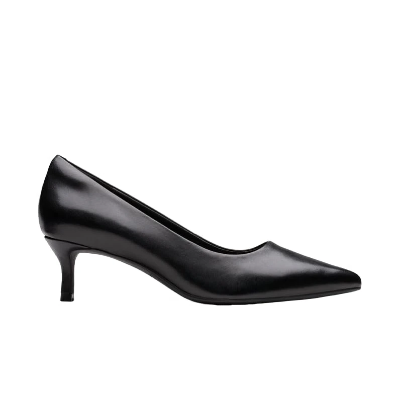 Clarks Originals Unisex's Zarey Court Shoe, Black Leather, 4 UK - Image 1