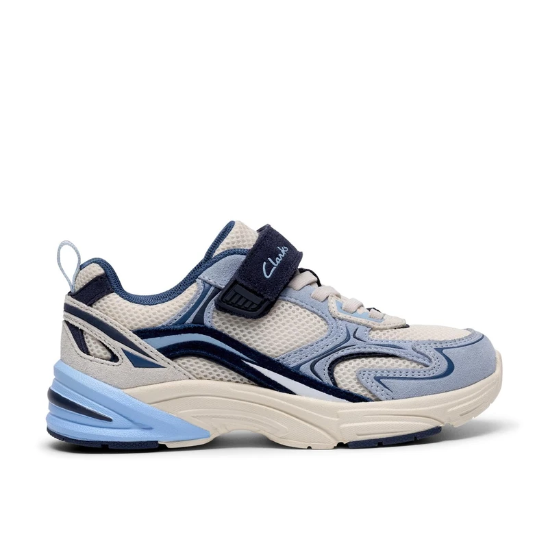 Clarks CraftonVibe K Childrens Pale Blue Combi, 8