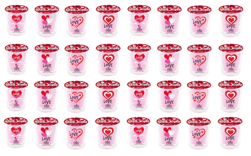 32 Scented Candles in Glass Vanilla and Berries – Love – Candles of Lovers – Gift Idea – Cereria di Giorgio – Made in Italy - Image 1
