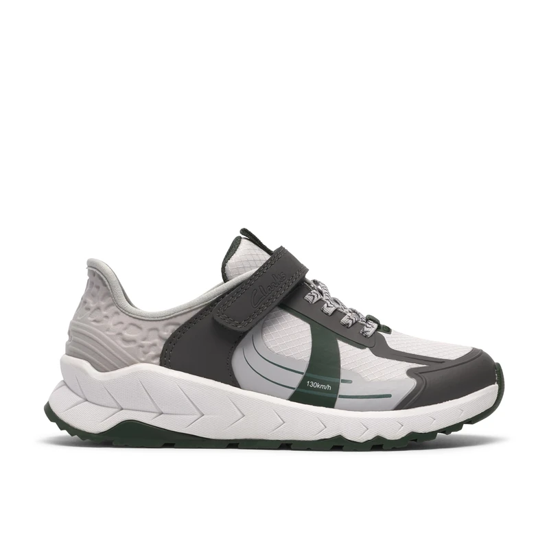 Clarks Selva Lane K Childrens Grey/Green, 8