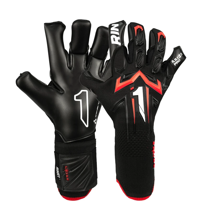Rinat Aries X Pro Adult Goalkeeper Gloves, Black, Size 10