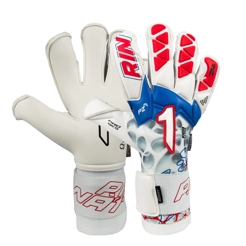 Rinat Xtreme Guard Dominius Premium Adult Goalkeeper Gloves, White, Size 8