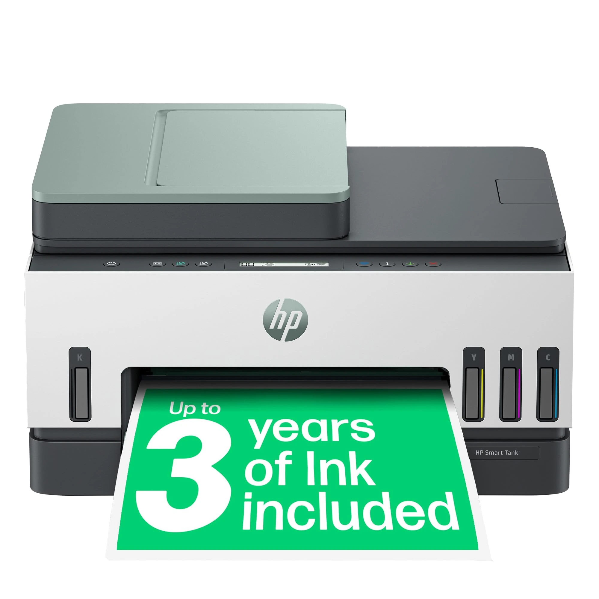 HP Smart Tank 7307 All in One Printer, Perfect for Home, Colour, Wireless, Print, Scan, Copy, Includes up to 3 Years of Ink, Refillable, Document Feeder, 2-Sided Printing, Easy Setup