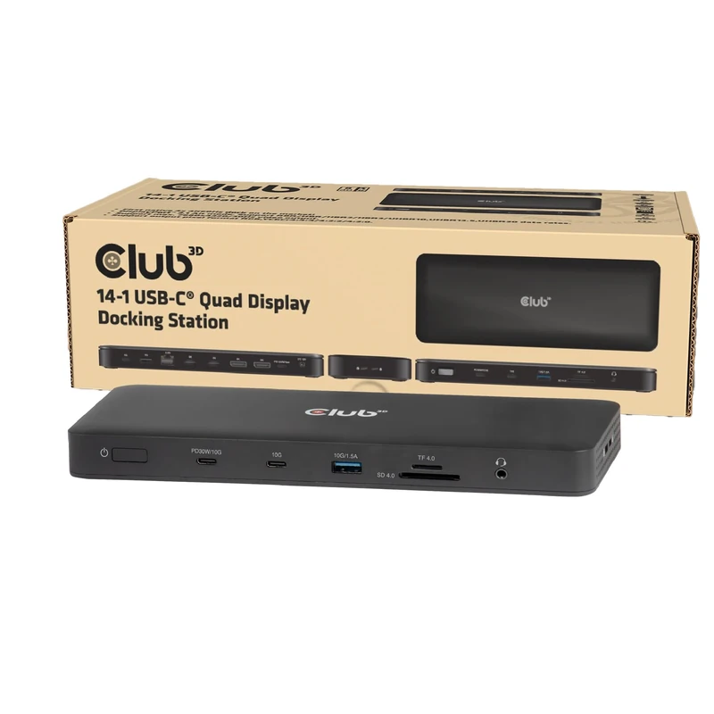 Club3D CSV-2540 14-1 USB-C Quad Display Docking Station
