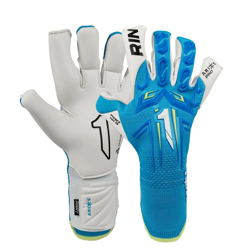 Rinat Aries X Pro Adult Goalkeeper Gloves, Blue, Size 7
