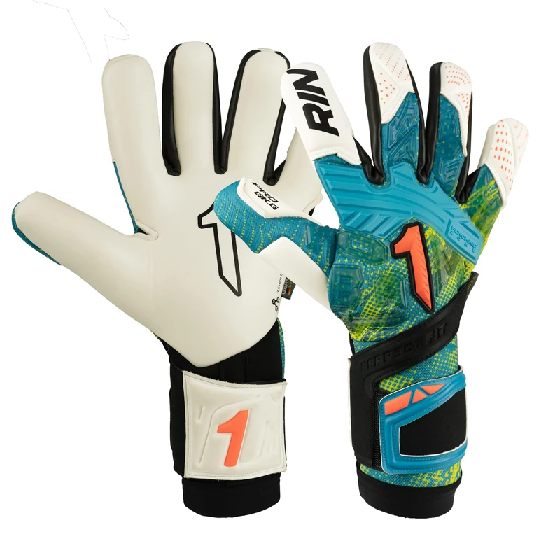 Rinat Fiera Pro Adult Goalkeeper Gloves, Green, Size 11