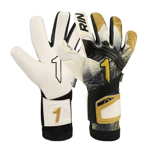 Rinat Fiera Pro Gold Adult Goalkeeper Gloves, Gold, Size 11