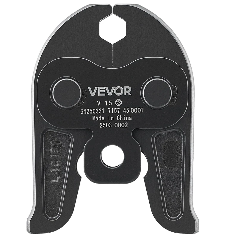 VEVOR V15 Pressing Jaw, 15mm Jaw for V-Shaped Stainless Steel Pipes Cement Steel Crimping Equipment Compatible with Standard Pressing Tools