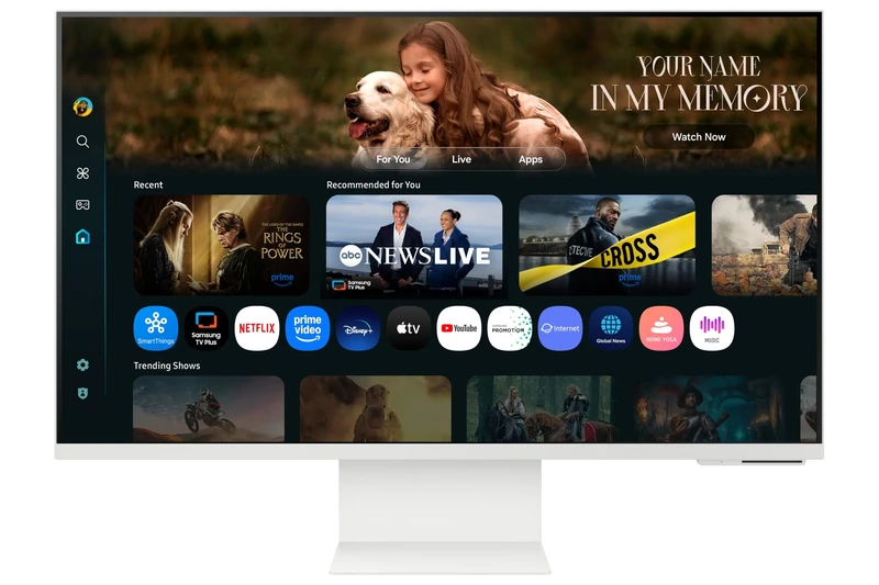 Samsung LS32FM801UUXXU 32" 4K Ultra HD HDR10 Smart Monitor with Speakers - 3840x2160, USB-C, HDMI, WiFi, Bluetooth, Smart Hub for TV streaming, Catch Up Apps and Gaming Hub