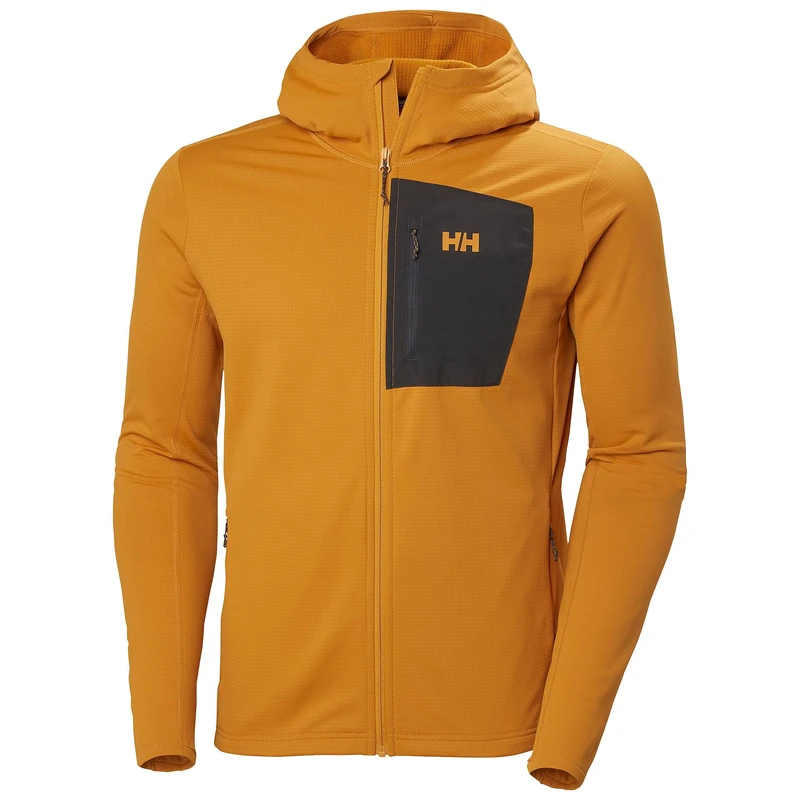 Helly Hansen Men's Versalite Hooded Fleece Jacket, Mustard, M