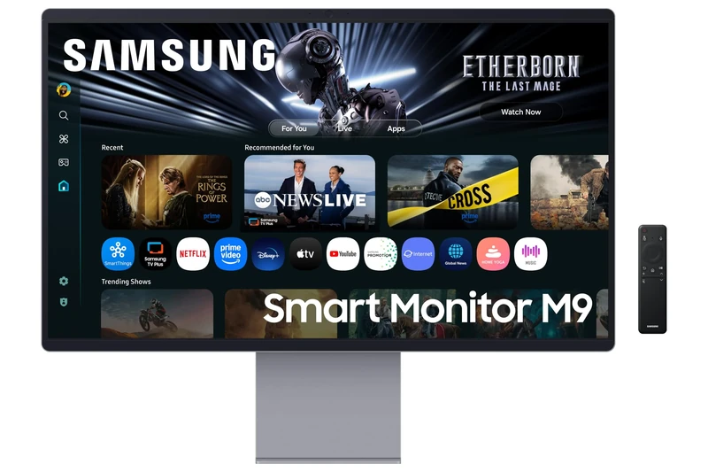 Samsung LS32FM902SUXXU 32" OLED Gaming 4K Ultra HD 165Hz 0.03ms Smart Monitor with Speakers - 3840x2160, USB-C, HDMI, WiFi, Bluetooth, Smart Hub for TV streaming, Catch Up Apps and Gaming Hub