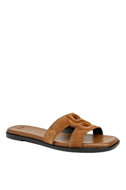 BOSS Women's Charlize_samu10_sbhf 10260862 01 Slide Sandals, Medium Brown, 2 UK