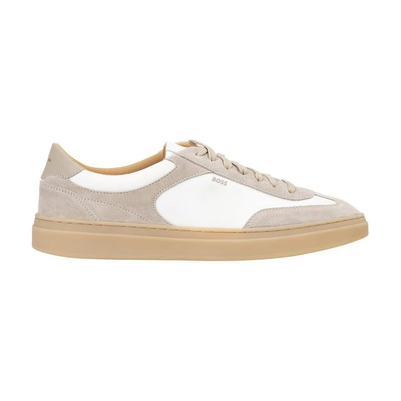 BOSS Men's Kieran_Tenn_sdnyn 10280067 01 Tennis Trainers, Medium Beige, 12 UK