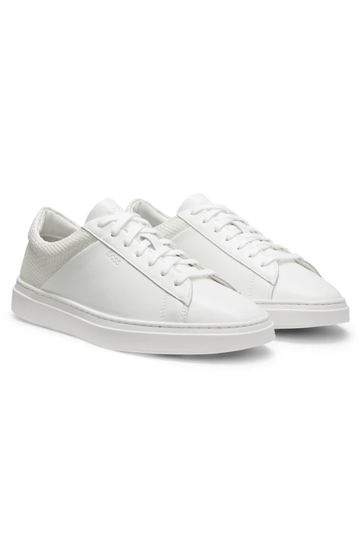 BOSS Men's Kieran_Tenn_lwvpu 10275985 01 Tennis Trainers, White, 8 UK