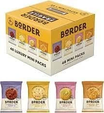 Border Mini Pack Biscuits – Assorted Luxury Biscuit Collection (48 Snack Packs) | Individually Wrapped | Ideal for Sharing, Gifting & Office Snacks | Vegetarian Friendly