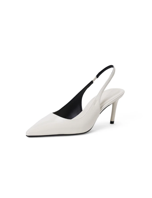 BOSS Women's Gracey_slbpump70_Nab 10274189 01 Slingback Heels, Open White, 9 UK
