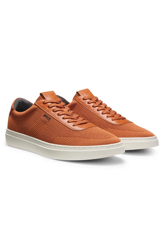 BOSS Men's Kieran_Tenn_knal 10271752 01Tennis Trainers, Medium Brown, 8 UK - Image 1
