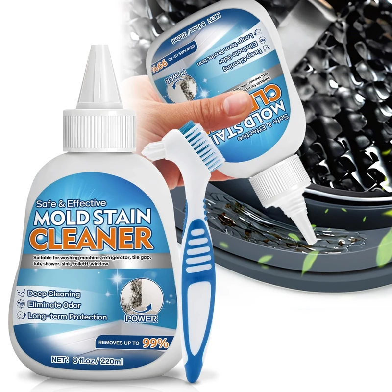 Aarovibe Mould Remover, Large Capacity Mould Remover Gel for Washing Machine Seals, Bathroom Grout, Shower, Tile, Kitchen Sink & Stains – Deep Cleaning Grout Cleaner 8 Fl Oz